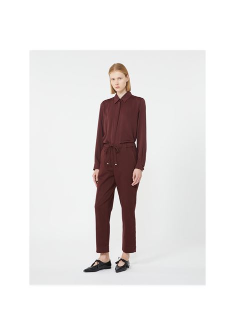 pantalone in raso di cotone monoel. in trama tinto in capo Max Mara leisure | PARCO003